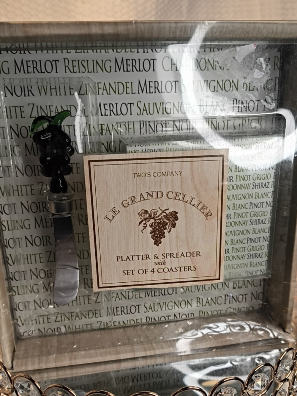 Two's Company Le Grand Cellier Spreader Set with Coasters